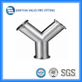 Sanitary Stainless Steel Mirror Polishing Y-Type Tee Pipe Fittings